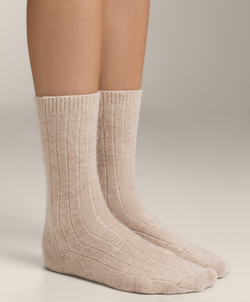 Oysho Носки из смесового кашемира, светло-коричневый