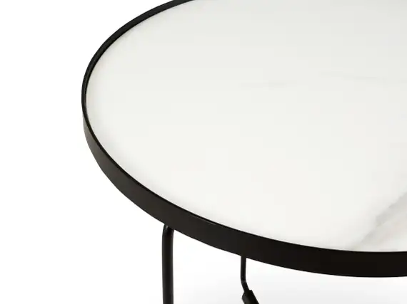Журнальный столик Driade Ø50х38 см, белая керамика
