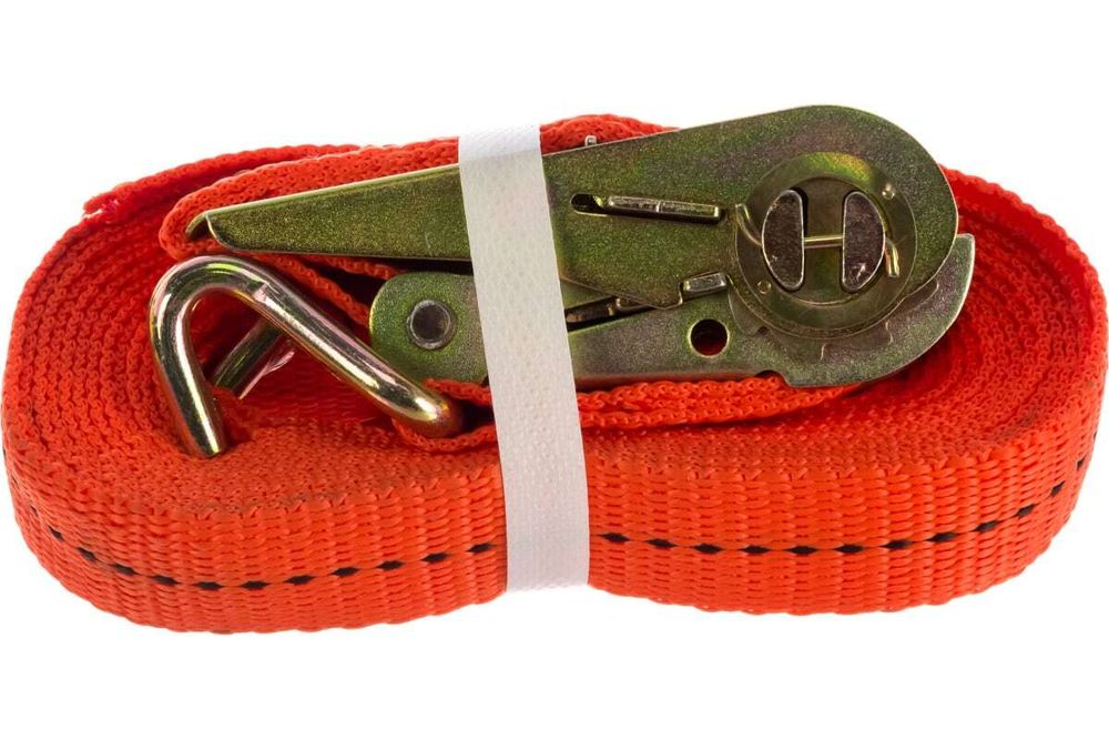 Ремень для крепления груза, храповый механизм, лента 25 мм x 5 м, 800 / 1600 кг (РК085)