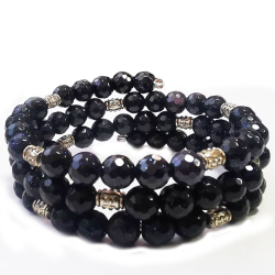 Браслет "Пружинка" авантюрин синий