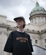 Толстовка Hardlunch Crew с коротким рукавом черная