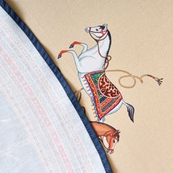 СКАТЕРТЬ КРУГЛАЯ "PASSAGE" 220СМ ,БЕЖЕВЫЙ, 100% ХЛОПОК,ТВИЛ,ПРОПИТКА