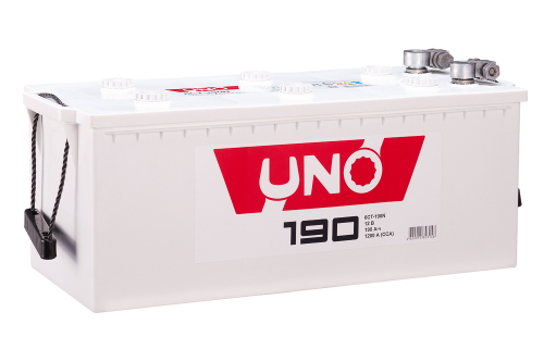 Аккумулятор 6СТ-190 А.ч., п.п., L+, UNO ( болт)