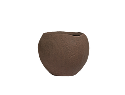 Кашпо TREEZ Effectory - Organic - Сфера - Шоколад