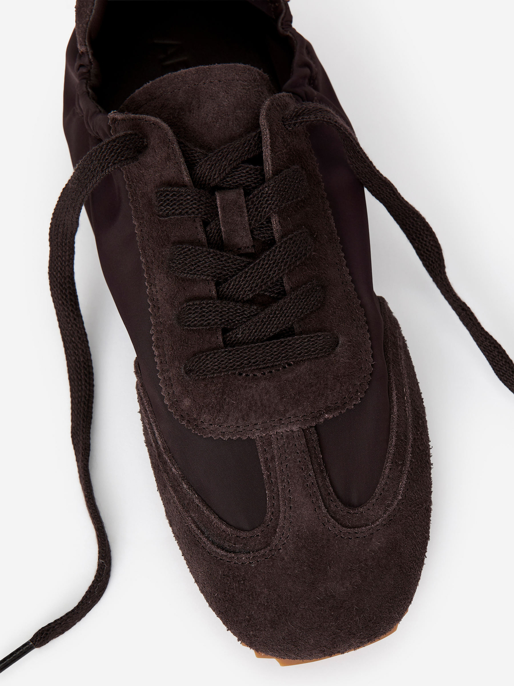 ARKET КРОССОВКИ В СТИЛЕ РЕТРО, ТЕМНО-КОРИЧНЕВЫЙ