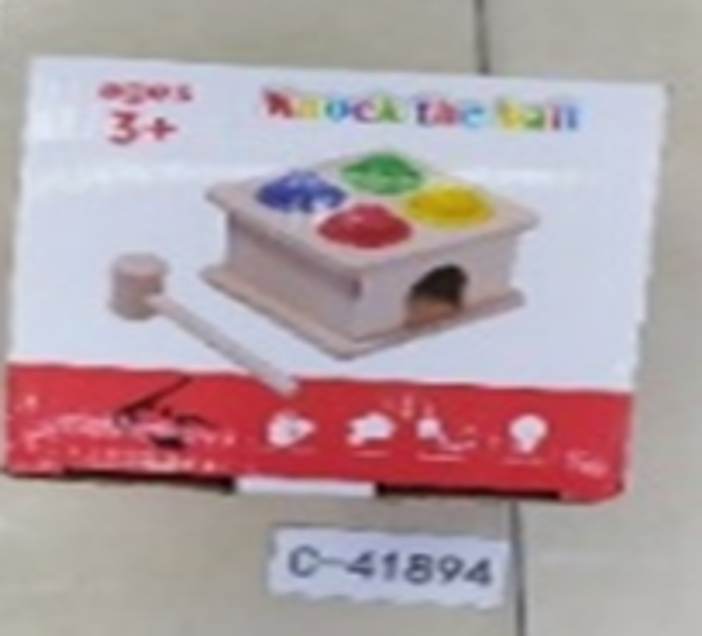 Развивающая игрушка деревянная Стучалка 4 ячейки, коробка C-41894