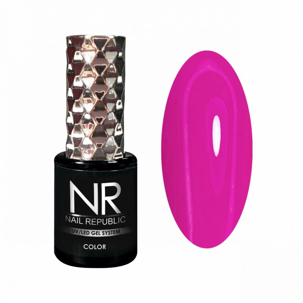 Nail Republic Гель-лак NR-154 Амарантовый маджента неон, 10 мл