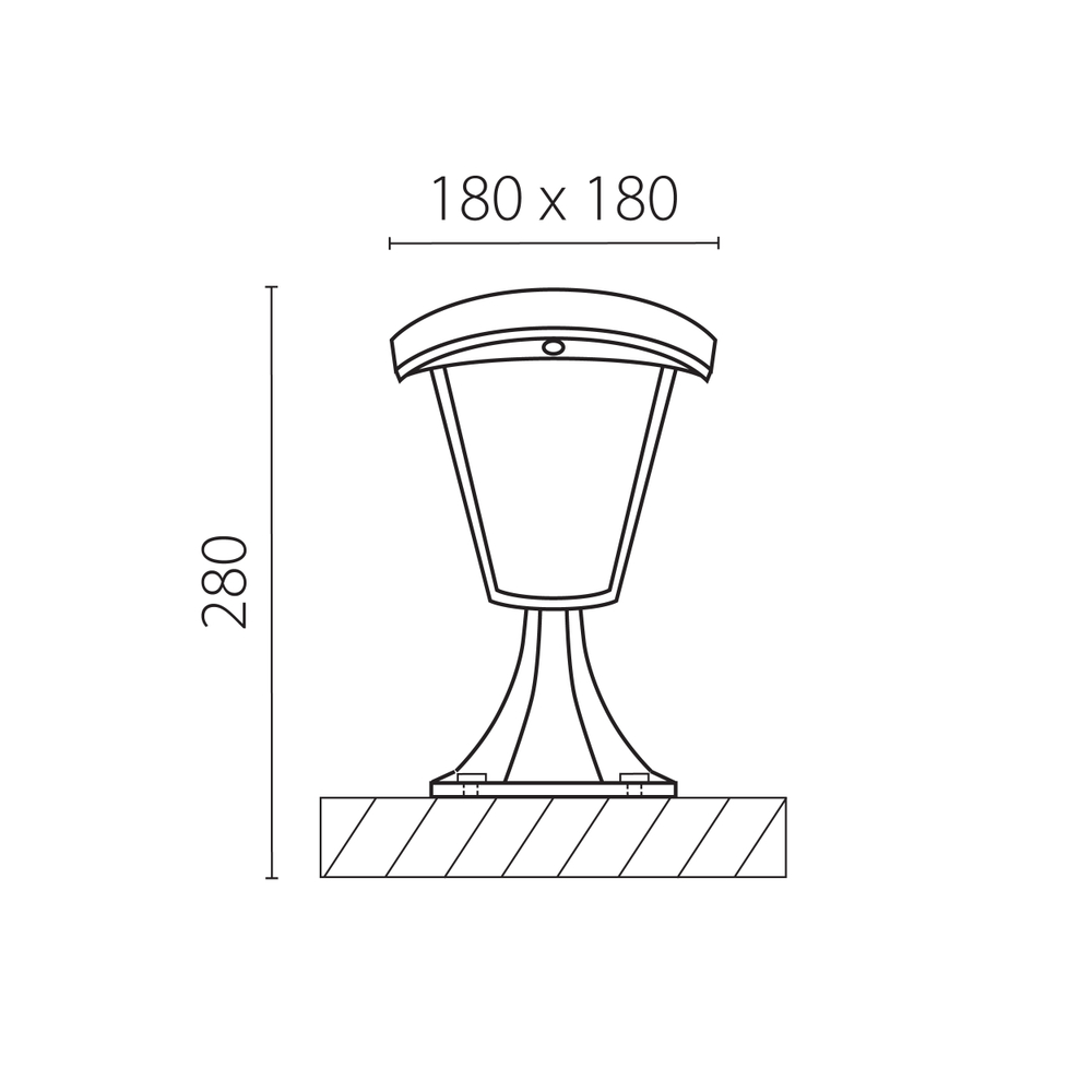 375970 Светильник уличн парковый LAMPIONE LED 8W 360LM 3000K IP54