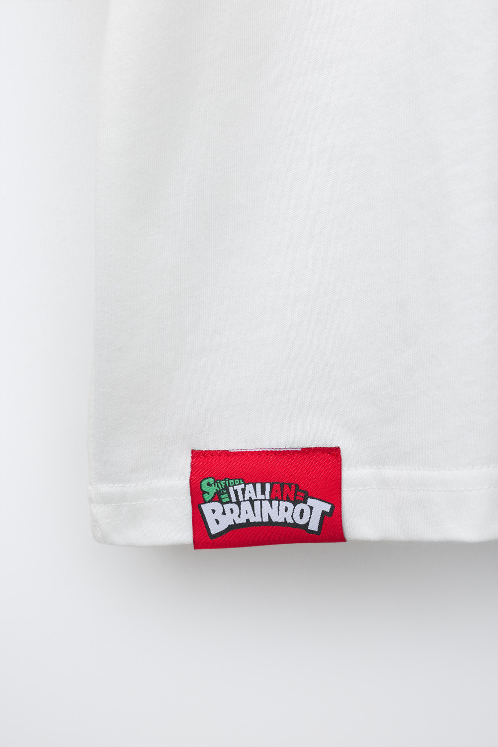 ZARA ФУТБОЛКА С ПРИНТОМ SIX SEVEN SKIFIDOL ITALIAN BRAINROT™, БЕЛЫЙ