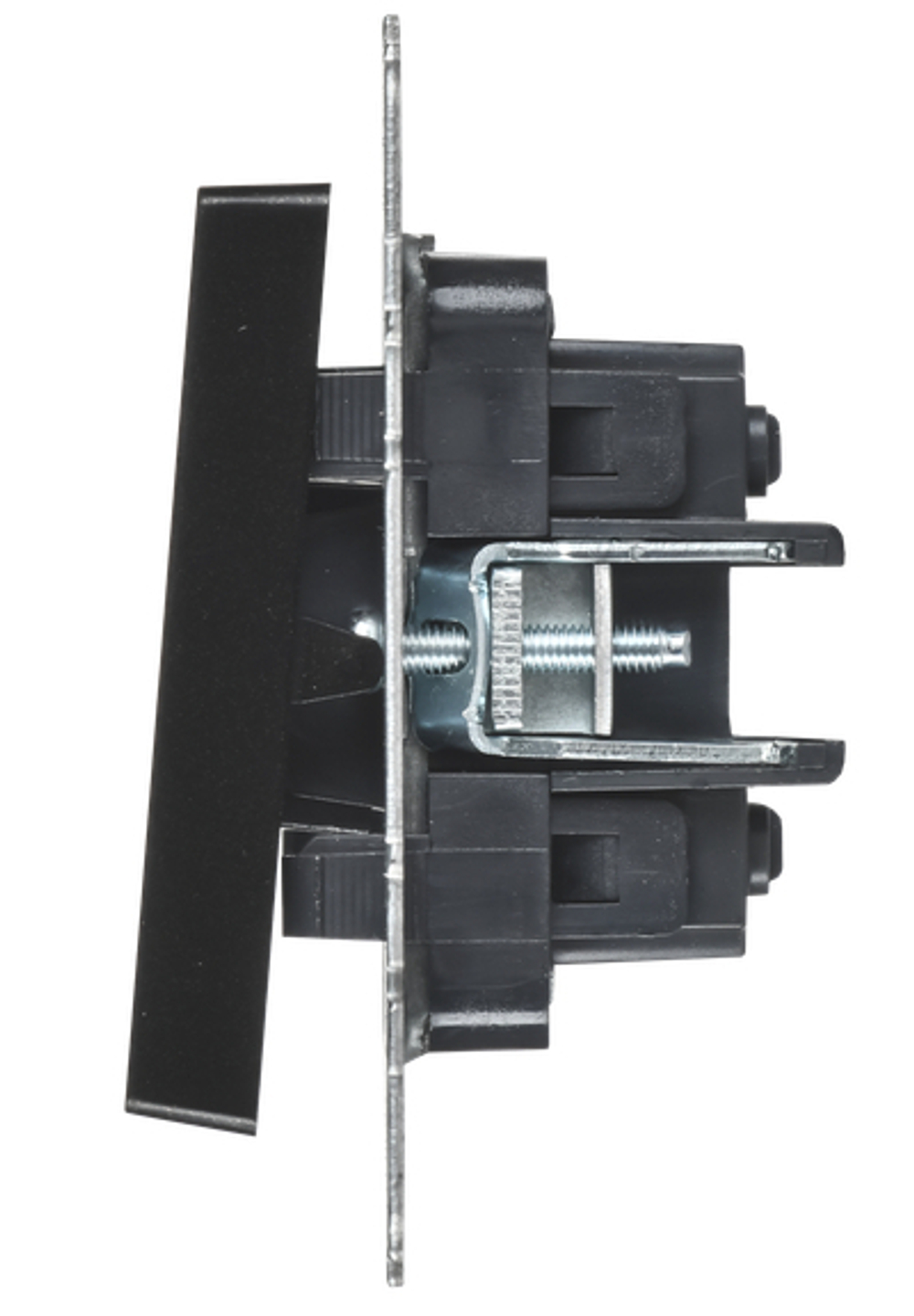 BRITE Выключатель 2-клавишный перекрестный 10А ВС10-2-3-БрЧ черный IEK