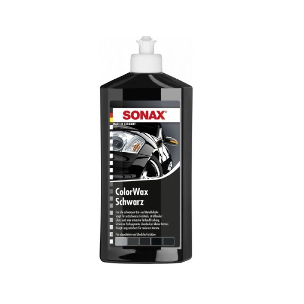 SONAX Polish &amp;amp; Wax Color - Цветной полироль с воском (черный) 500мл