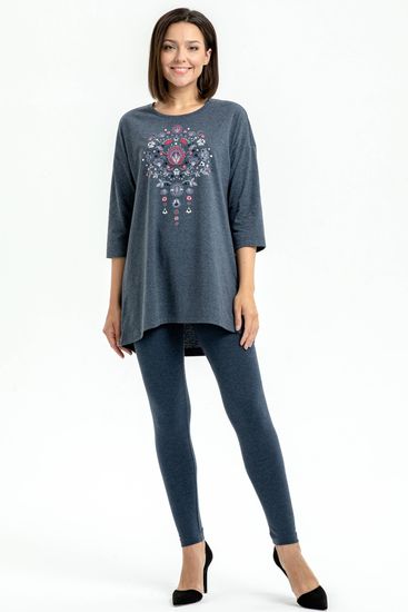 Леггинсы женские облегающие Лори B0311-M59 тёмно-синие