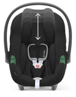 Детская коляска Cybex Balios S Lux BLK Aton B2 i-Size 3 в 1 Moon Black с дождевиком/Volcano Black