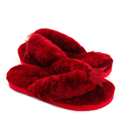 Ugg Fluff Flip Flop II — Bordo