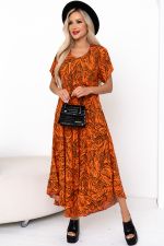Платье Магия лета (оранжевый) Р11-867/28 Nikol