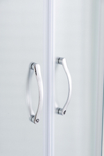 Душевая кабина Loranto 80х80х215 поддон 25см, белый кирпичный узор, матовое стекло 4мм, профиль хром (CS-6680-25FW)