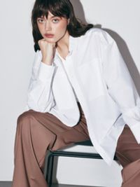 Рубашка из жатого хлопка "Белая" женская