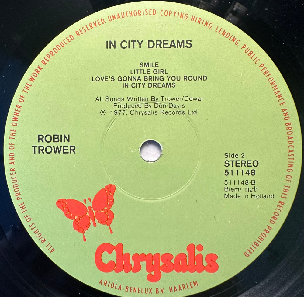 Robin Trower - In City Dreams (Голландия 1977г.)
