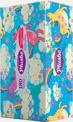 Салфетки для лица Plushe бумажные ассорти 2 слоя 21*12*8см 180л в ассортименте