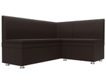 Диван кухонный угловой Уют правый угол, Коричневый, Экокожа, 28385