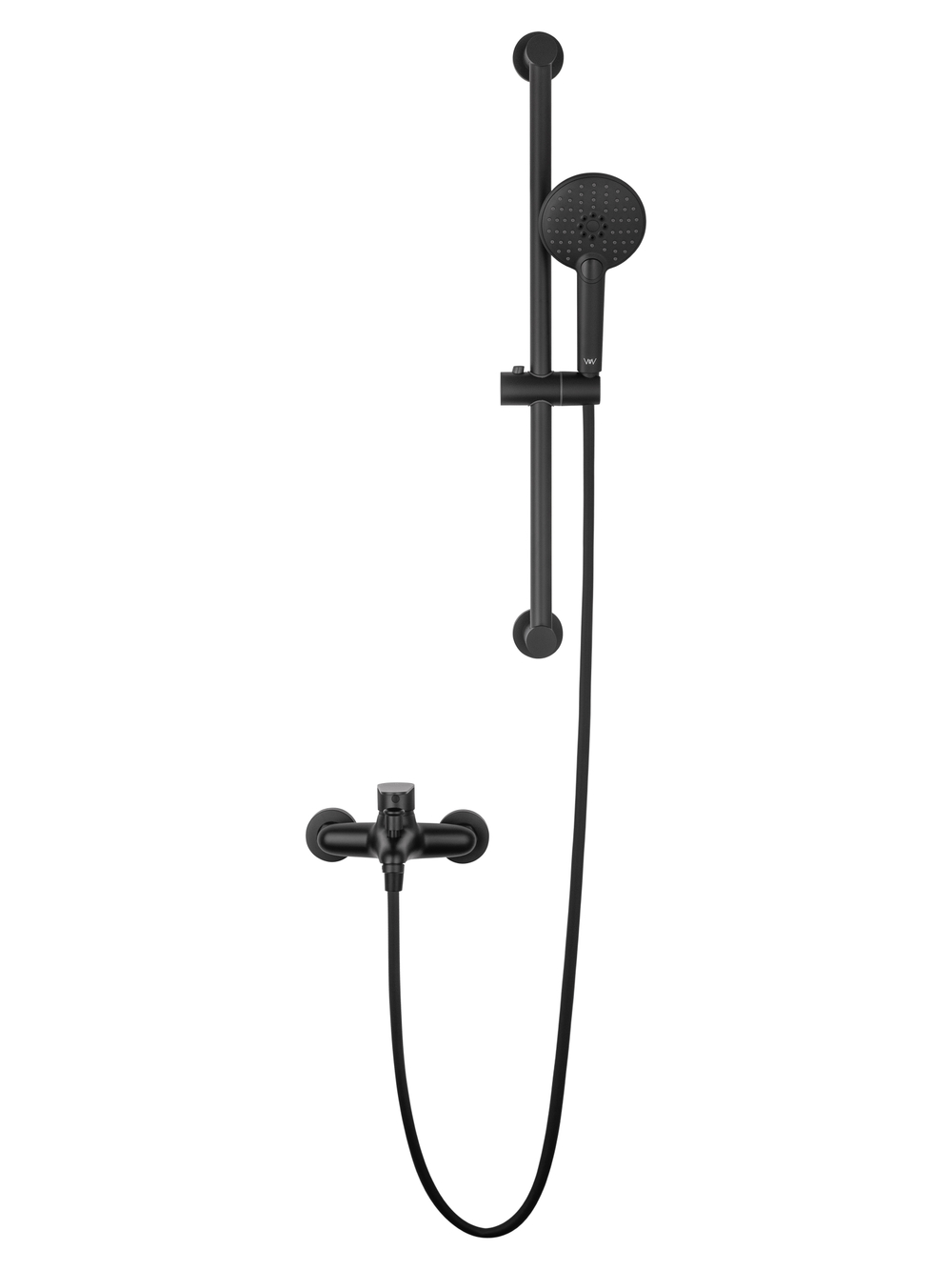 Смеситель для ванны с душевым гарнитуром WONZON & WOGHAND ALFA, Черный матовый (WW-AE3205-MB)