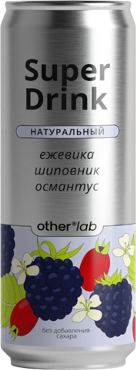 Газированный напиток Парадокс Супер Дринк Ежевика, Шиповник, Османтус / Paradox Super Drink Yezhevika, Shipovnik, Osmantus 0.33 - банка