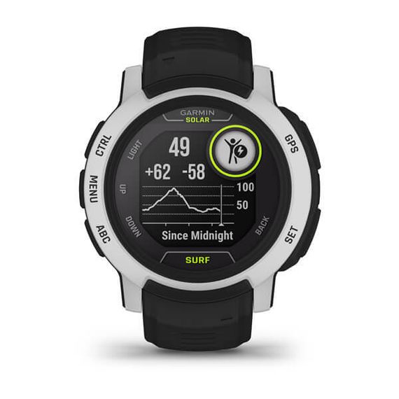 Умные часы Garmin INSTINCT 2 SOLAR Surf черный с белым безелем