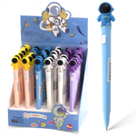 Ручка шариковая Alingar, "Космонавт", 0,7 мм, синяя, с подсветкой, круглый, цветной, пластиковый корпус, карт. уп.