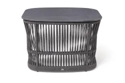 "Лугано" журнальный стол 76х76 H55 см из HPL, цвет "серый гранит"