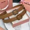 Кожаный ремень Miu Miu, коричневый