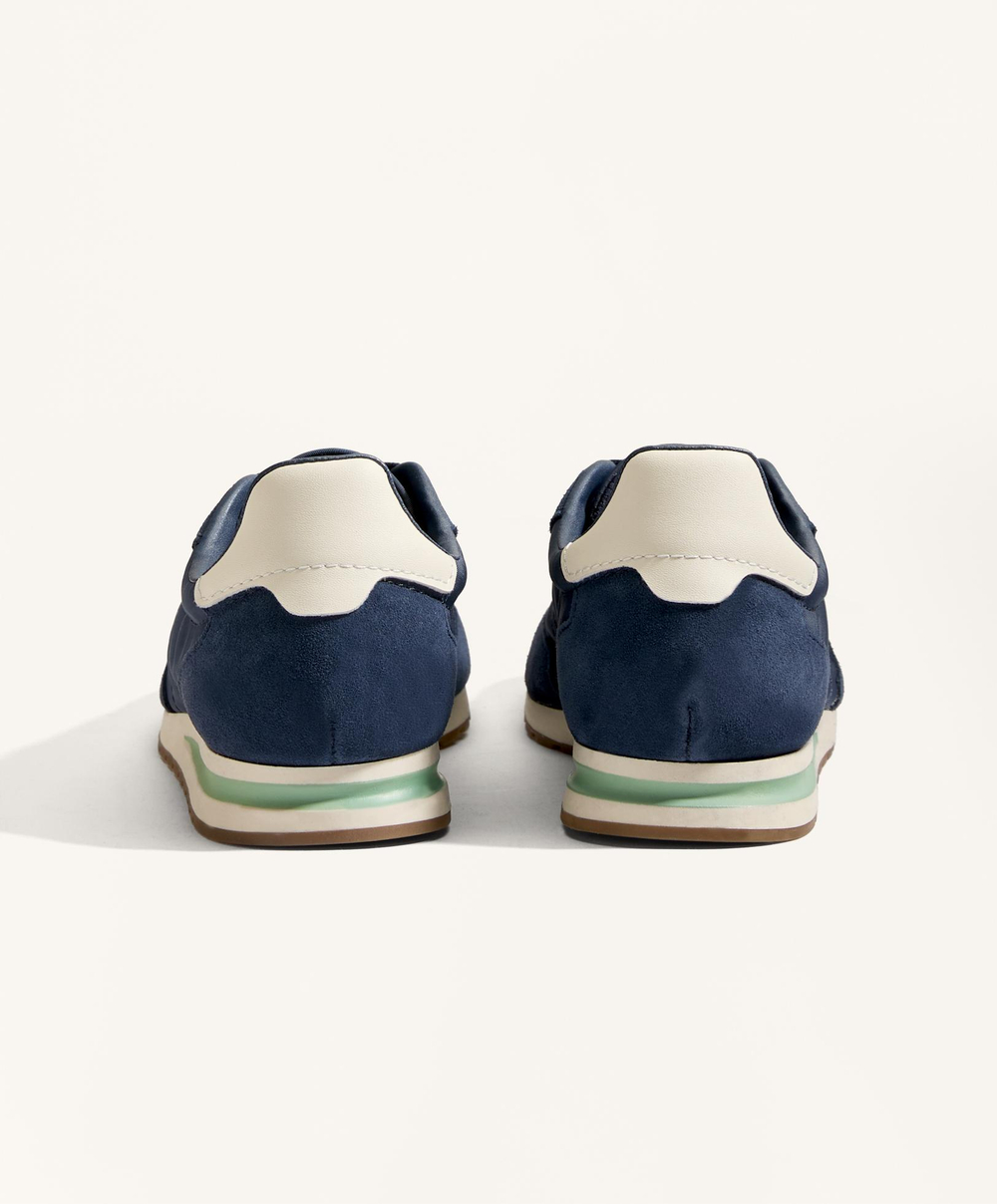 Oysho Нейлоновые кроссовки с вставками из натуральной кожи, темно-синий