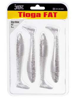 Виброхвост Lucky John TIOGA FAT 4.5in (114 мм), цвет Z02, 4 шт.