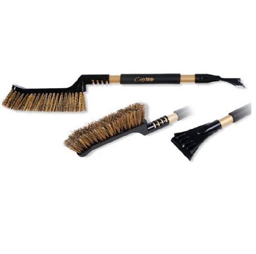 (CityUp) Скребок с щёткой CA-77 для удаления снега и льда с мягкой ручкой (68 см)