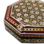 Шкатулка Хатам Кари восьмиугольная (khatam-kari) сувенир из Ирана в технике хатамкари 10103Dark 634