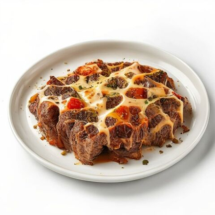 Мясные гнёзда говядина помидоры сыр