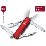 Нож-брелок Victorinox Classic Midnite Manager, 58 мм, 10 функций, красный