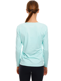 ЛОНГСЛИВ УТЕПЛЕННЫЙ ЖЕНСКИЙ WARM LONG SLEEVES TEE | AQUA
