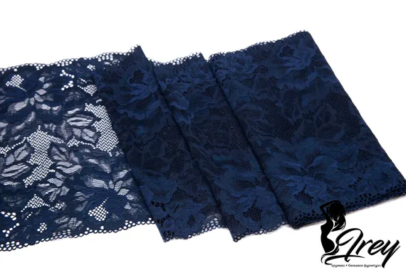03-274 Кружево эластичное 23 см, темно-синий 061