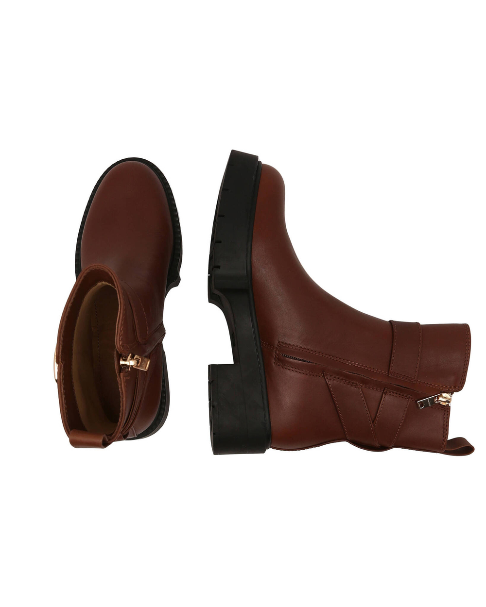 Кожаные ботильоны Coach - коричневый(CB995)