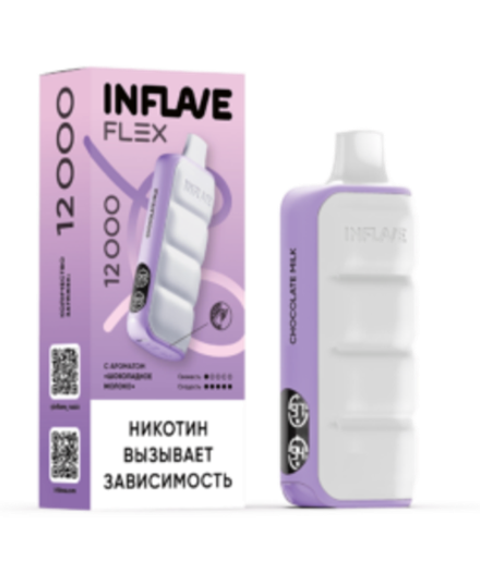 Inflave Flex Шоколадное молоко 12000 затяжек 20мг Hard (2% Hard)