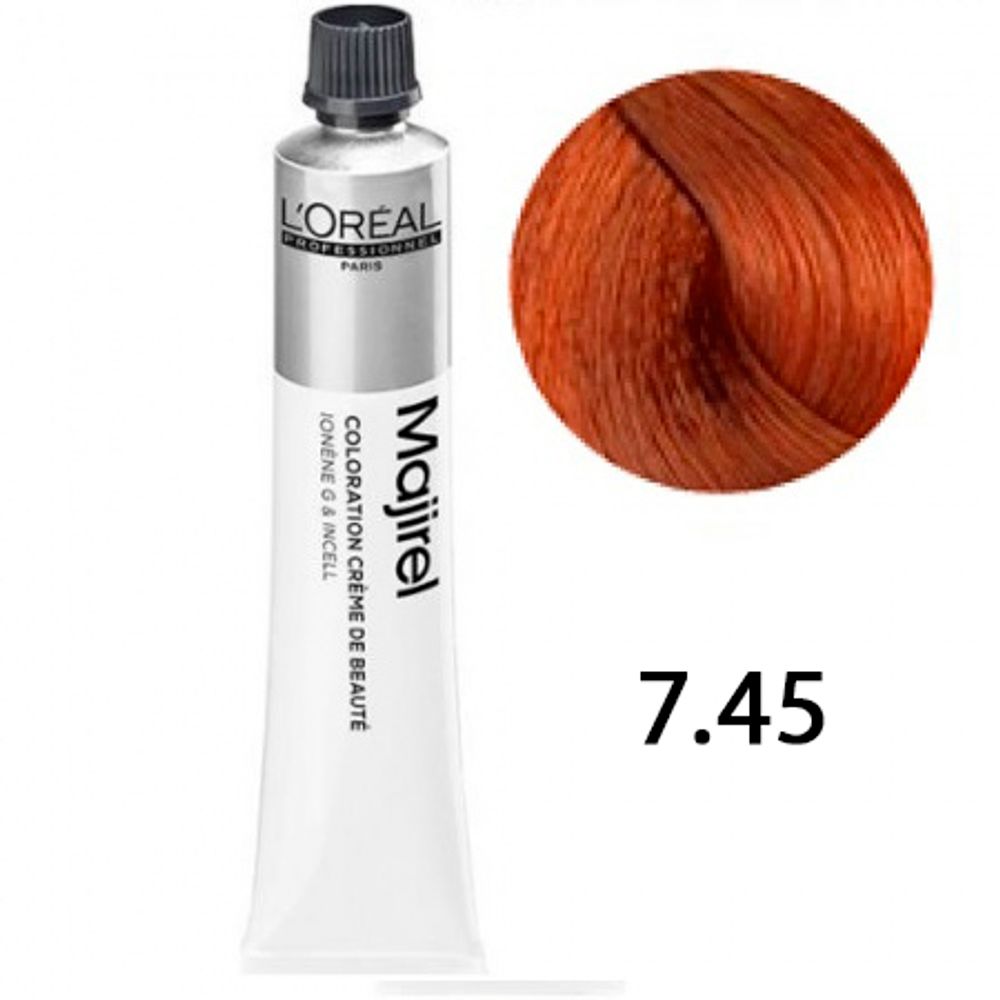 L&#39;Oreal Professionnel Majirel 7.45 Блондин медный красное дерево 50мл