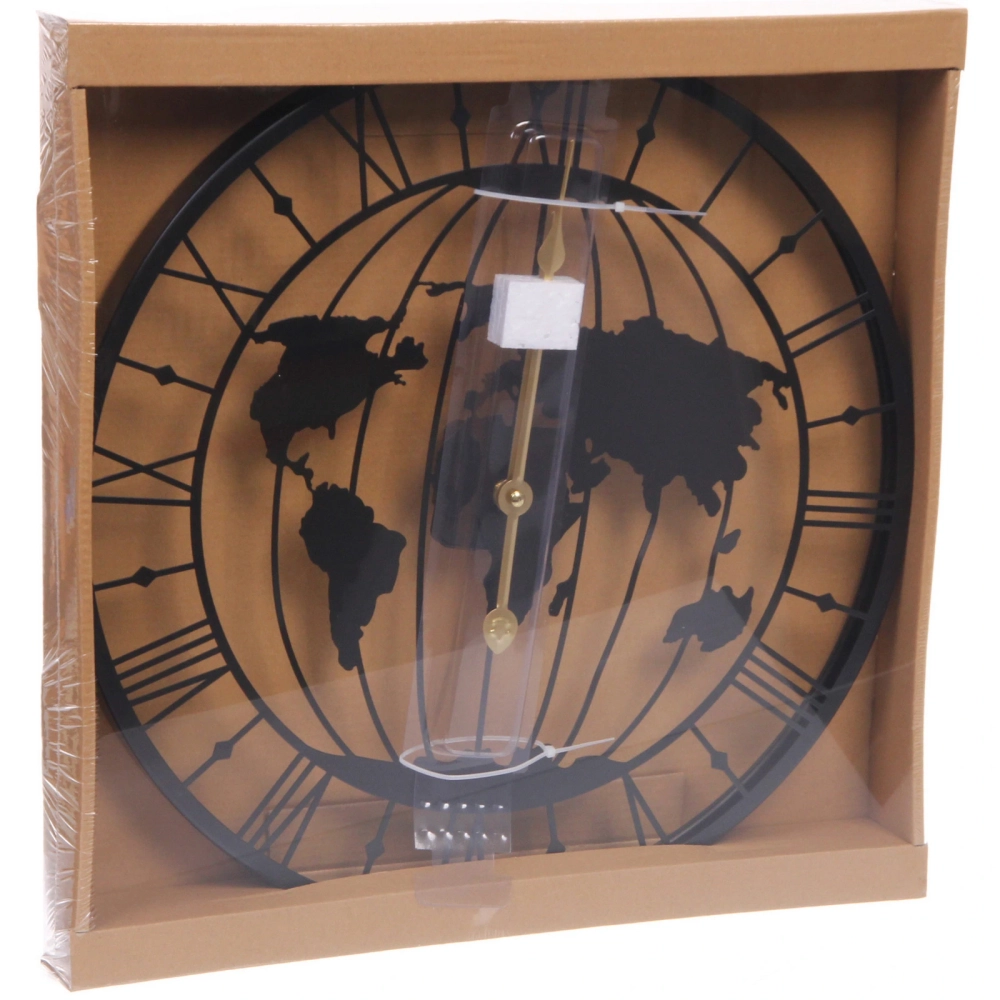 Часы настенные «LOFT HOME « 40см, карта мира
