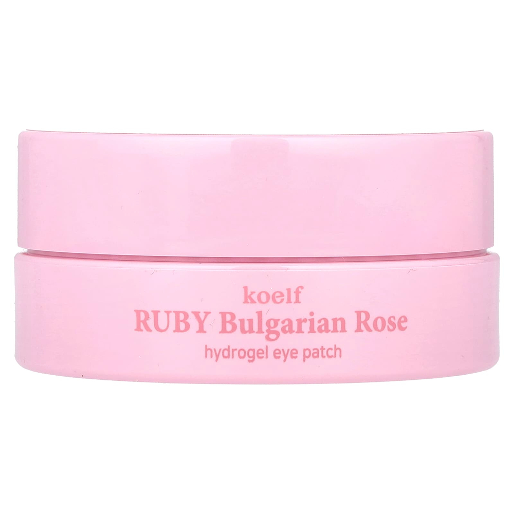 Koelf, Гидрогелевые патчи для глаз с рубином и болгарской розой, 60 шт.