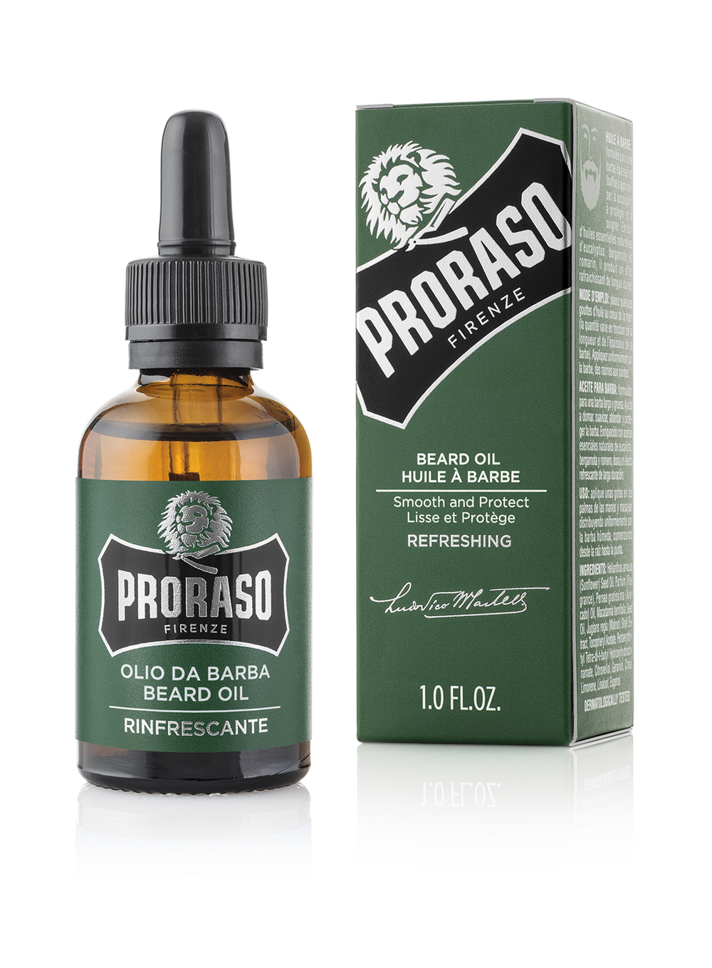 Proraso Beard Oil Refreshing - Масло для бороды  Освежающий Эвкалипт и Ментол 30 мл