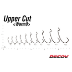 Крючок Decoy офсетный Worm 9 Upper Cut #1/0 (в упаковке 9 штук)