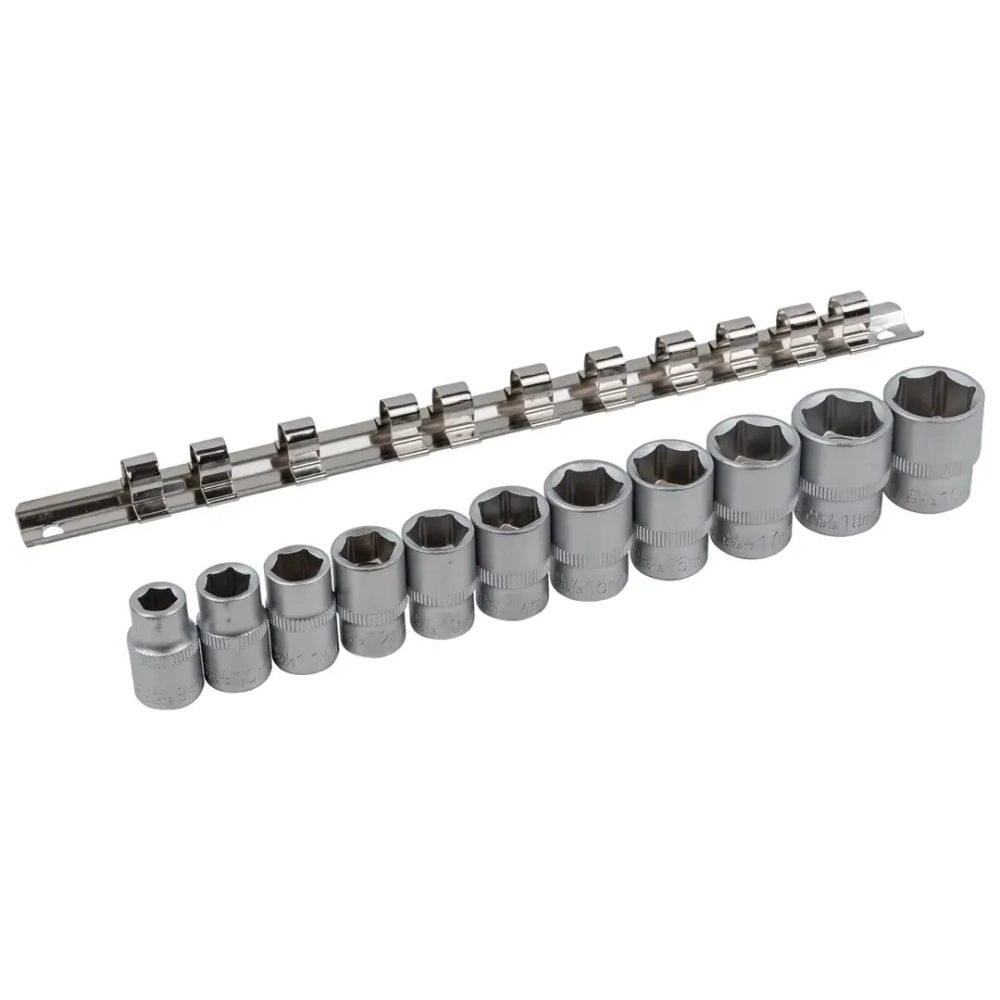 Набор головок 11пр. 3/8''(6гр.)(8,10-19мм) на планке Forsage F-3111-5