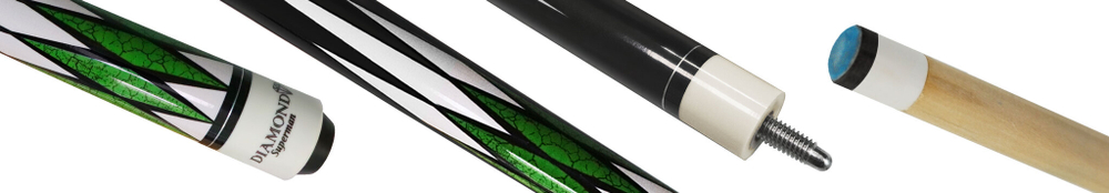 Кий Startbilliards Пул Береза зеленый бриллиант 2РС 145 см.