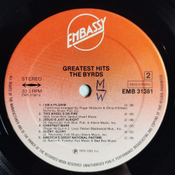 Винтажная виниловая пластинка LP The Byrds Greatest Hits (Holland 1976)