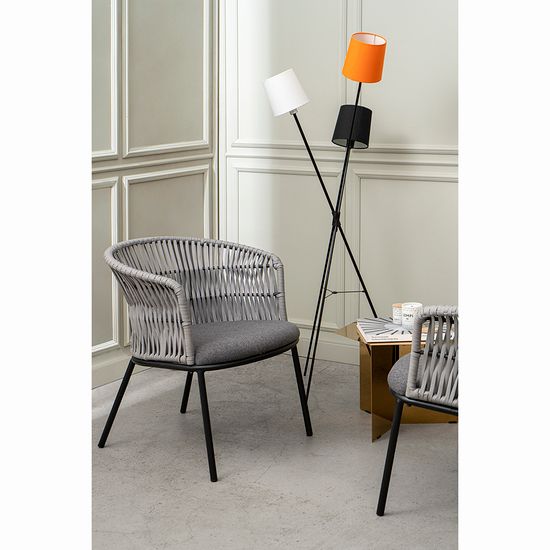 Лаунж-кресло haugen, темно-серое/светло-серое