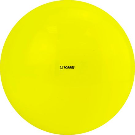 Мяч для художественной гимнастики однотонный TORRES, AG-19-04, диам. 19 см, ПВХ, желтый